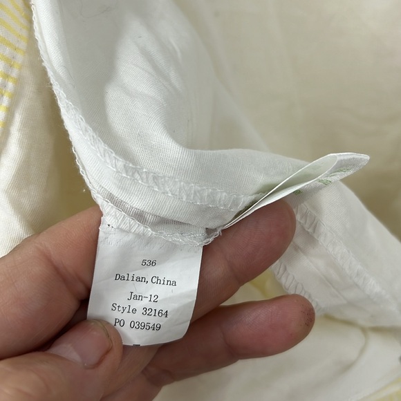 LILLY PULITZER YELLOW & WHITE SEERSUCKER HORSESHOE Ric rac border SKORT 8 - Picture 10 of 11